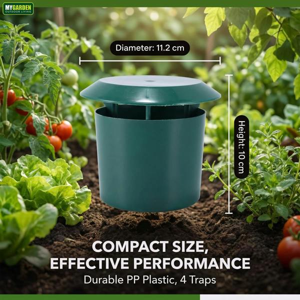 My Garden Outdoor Living Snail and Slug Trap Eco Friendly Non-toxic Plastic Pest Catcher Box Safe Outdoor Gardening flowers Pack of 4