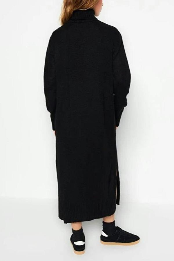 WOVCOR Midi Wide Cut Soft Texture Knit Dress