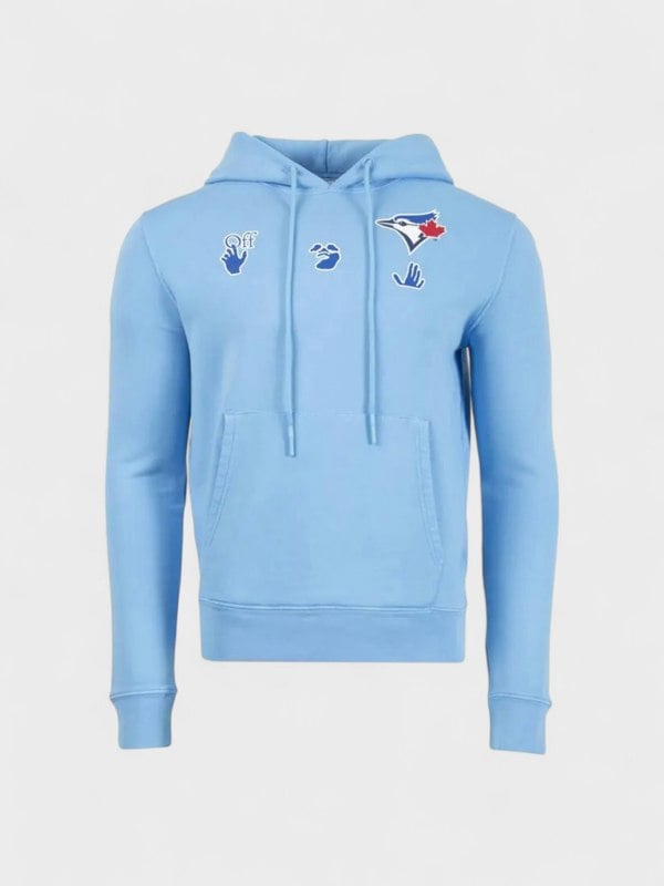 Off-White x MLB Toronto Hoodie Light Blue - Mens