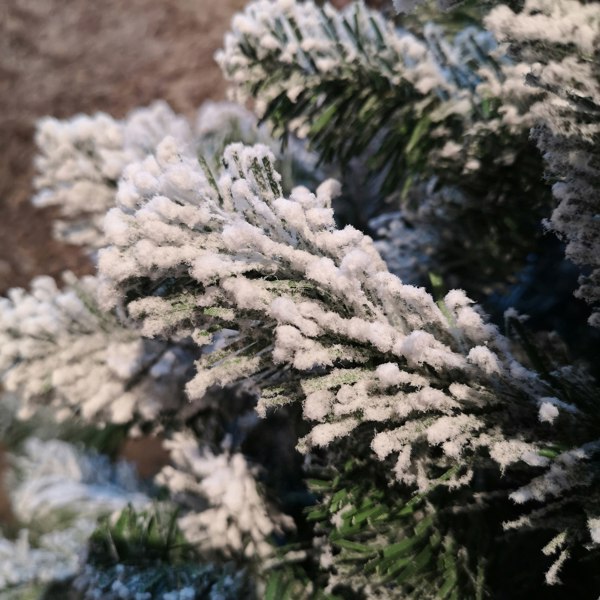 Samuel Alexander Kaemingk 6ft (180cm) Flocked Snowy Imperial Pine Hinged Christmas Trees