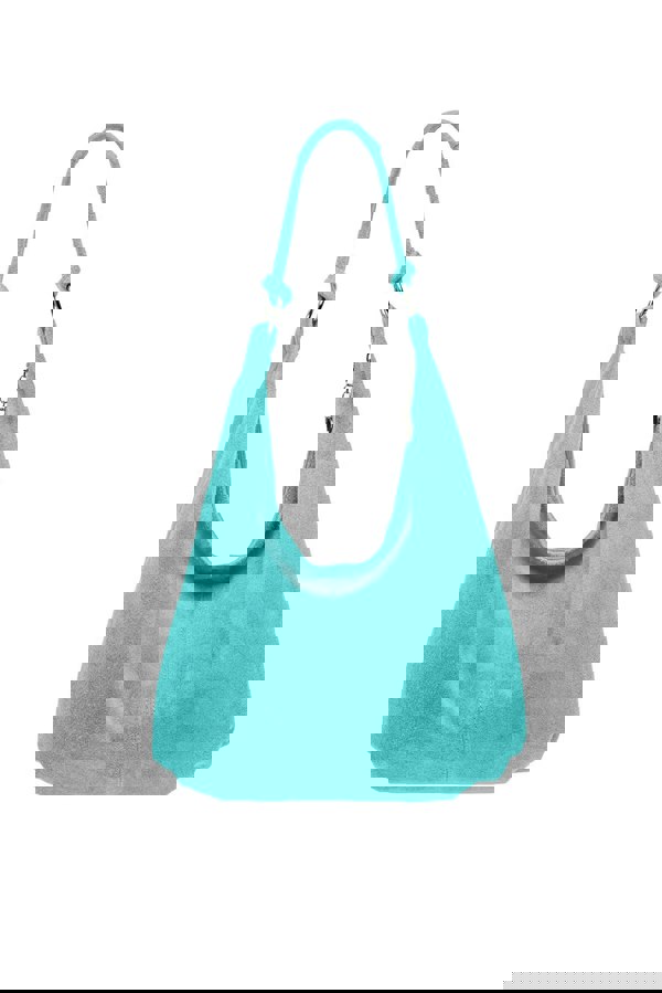 Kitise Large Slouch Italian Suede Leather Hobo Tote Bag