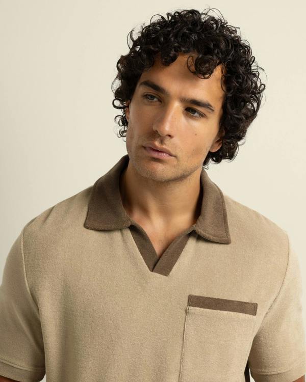 Larsson & Co Jesper - Terry Resort Collar Polo Shirt