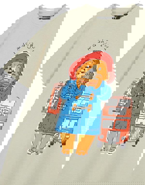 Paddington Bear Unisex Kids Beige Bus Short Sleeved T-Shirt