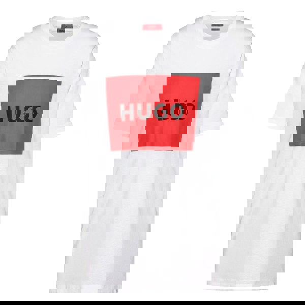 Hugo Mens Dulive Box Logo T-Shirt - White