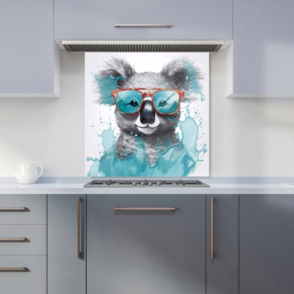 Warren Reed - Designer Splashart Koala In Glasses Kitchen Splashback