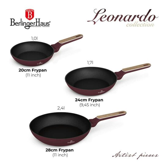 Berlinger Haus 3 Pcs Frypan Set Leonardo Nordic | Berlinger Haus BH8303