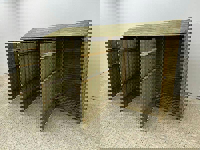 Arbor Garden Solutions Wooden Premium Tongue/Groove Log Store with Doors W-335cm, H-126cm or 180cm, D-88cm