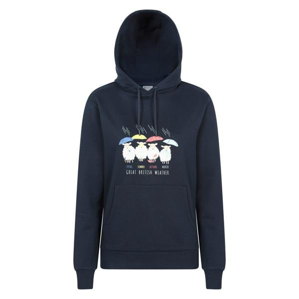 Mountain Warehouse Womens/Ladies Great British Weather Regular Hoodie - Navy
