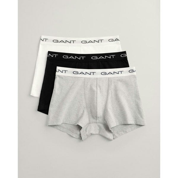 GANT 3-Pack Mens Cotton Jersey Trunks - 93 Grey Melange