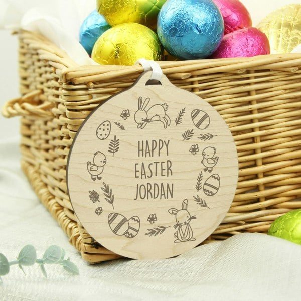 Personalised Memento Company Personalised Happy Easter Wooden Decoration