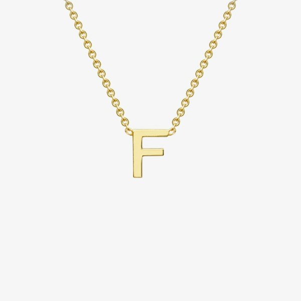T. H. Baker 9ct Yellow Gold Mini Initial F Necklace 1.19.0155