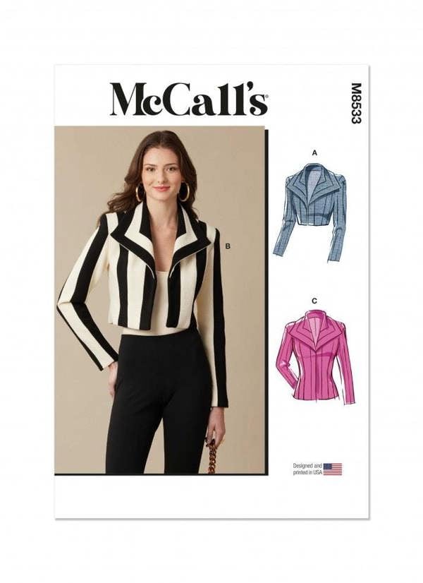 McCalls 8533 Paper Sewing Pattern – Women's Jacket, Intermediate