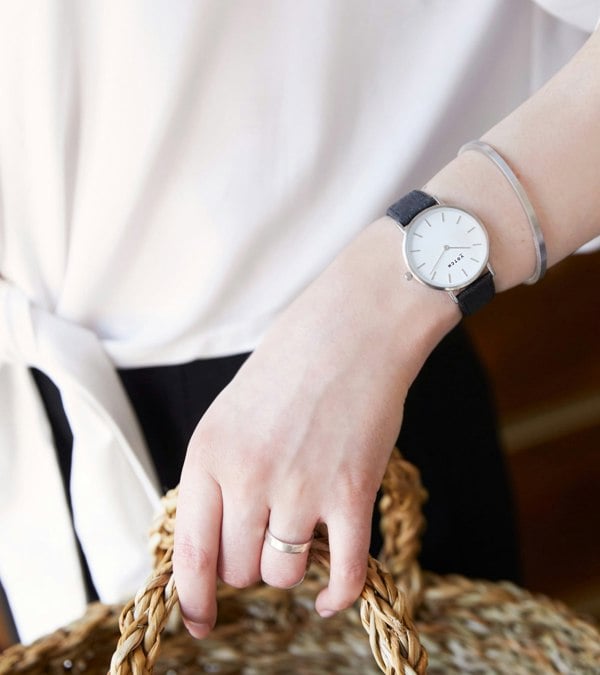 Votch Silver & Piñatex Watch | Petite