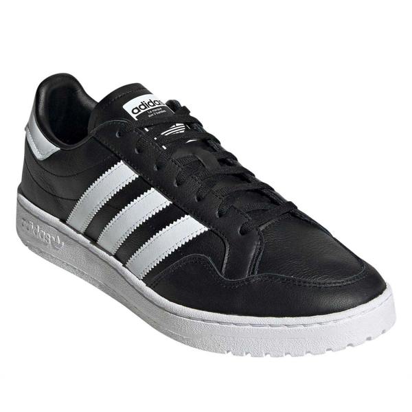 Adidas Mens Team Leather Flat Court Trainers - Core Black - 