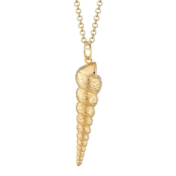 Gold Trip Turret Seashell Pendant