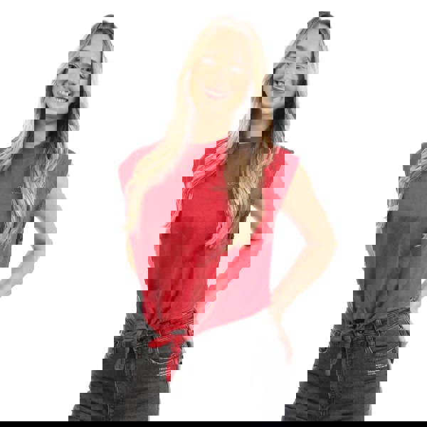 Off-White Off White Womens Arrow Crop T-Shirt - Red