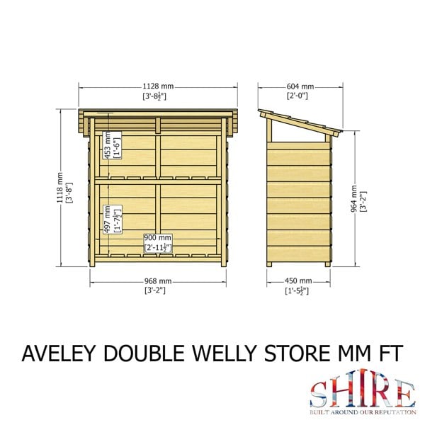 Shire Aveley Double Welly Store - Best Shed
