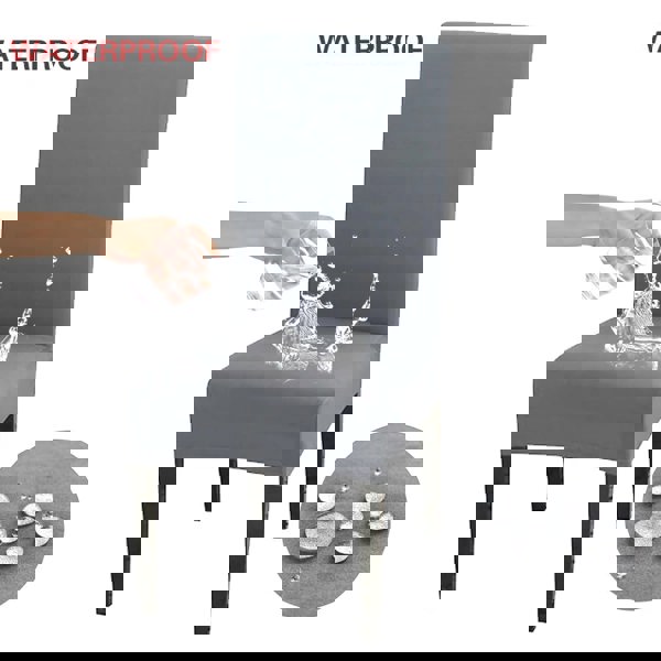 Anyseat Chair Cover Ash Grey with Anti-Dirt and Waterproof Elastic Material for Dining Room Kitchen Wedding Hotel Banquet Restaurant