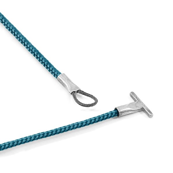 Anchor & Crew Ocean Blue Cambridge Silver and Rope Bracelet