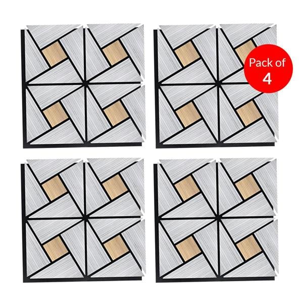 Britwall Geometric Acoustic Wall Panel - PET + MDF Size: 610 x 610 x 17mm (Pack of 4)