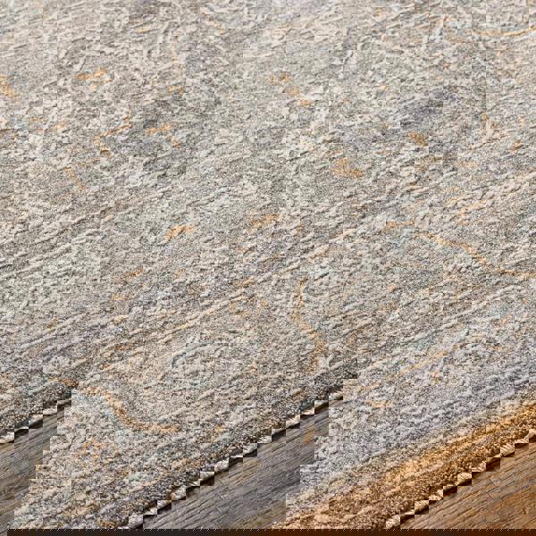 Livabliss Avant Garde-Vintage Grey Blue Beige Traditional Boho Fringe Rug