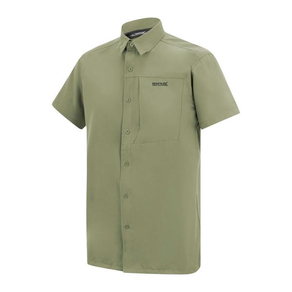 Regatta Mens Travel Light Anti-Insect Short-Sleeved Shirt - Sage Green - 