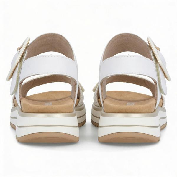 Remonte D1J53 Cross Strap Sandals   in  White