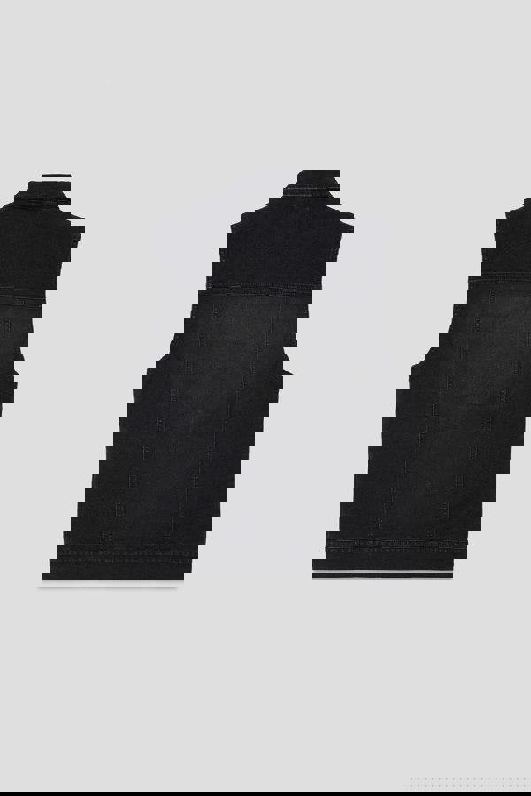 ENORSIA Womens Black Black Classic Denim Jacket