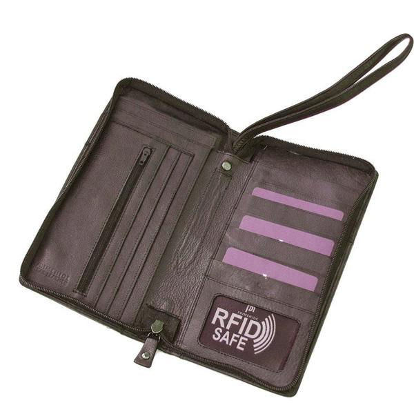 PRIMEHIDE RFID SAFE Zip Around Travel Planner