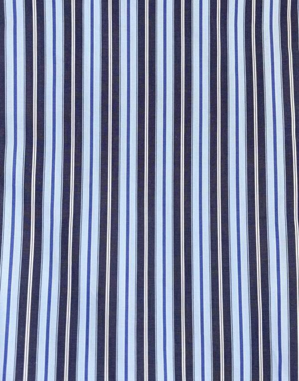 British Boxers Men's Crisp Cotton Dressing Gown – Navy Spark Stripe