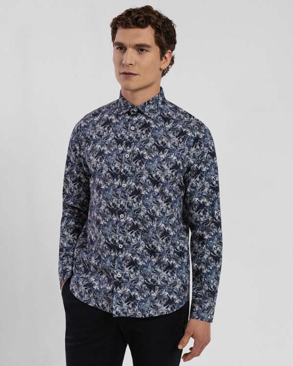 Steel & Jelly Limited Edition Navy Floral Slim Fit Shirt