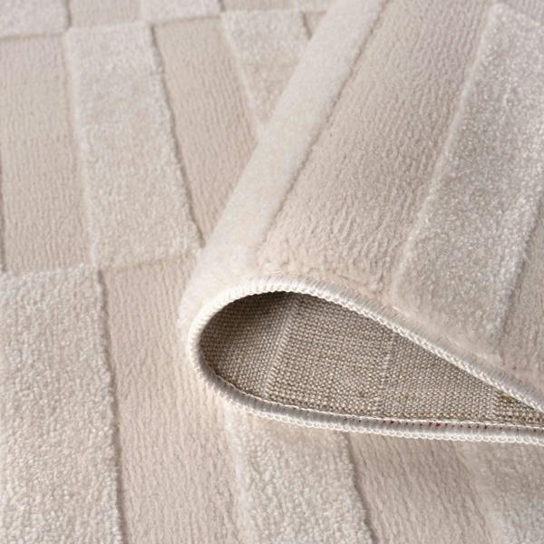 Loft Striped Cream Rug Durable and Soft