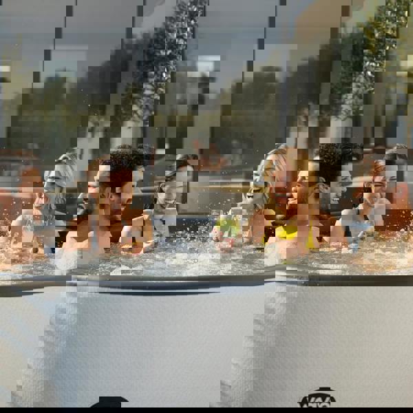 Wave Ontario | 4/6 Person Round Drop Stitch Hot Tub | Herringbone | UKCA