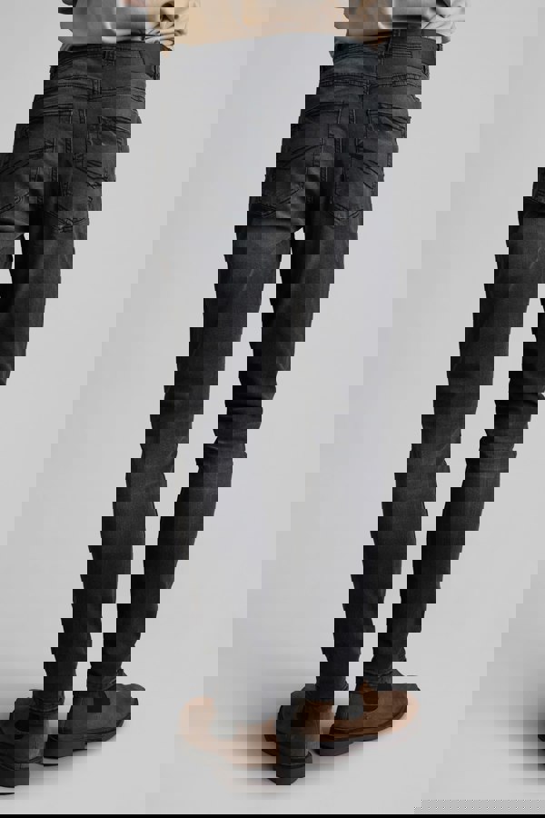 Enorsia Black Washed Skinny Fit Jeans