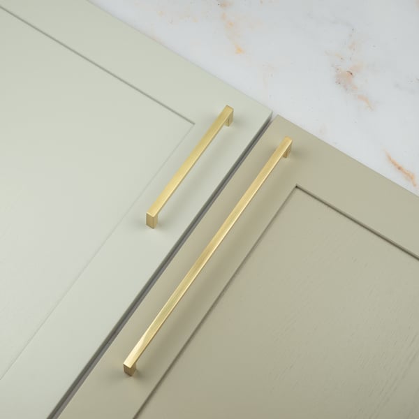 Handle & Home Satin Brass Square Handles