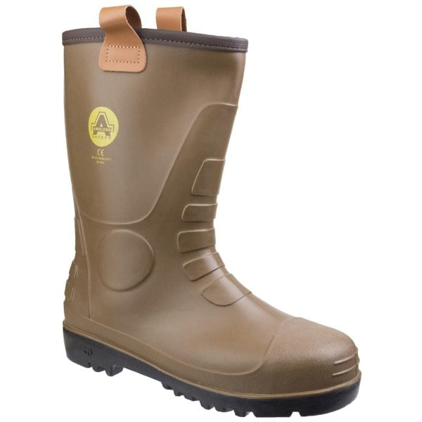 Amblers Safety FS95 Waterproof PVC Pull on Safety Men's Rigger Boots in Tan