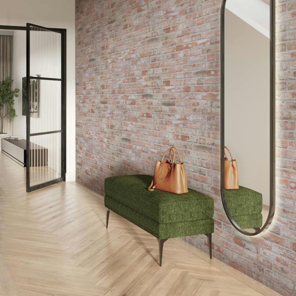 Wallsupply Ultracoustic Loft Brick Felt, Wall Cladding 3D Interlocking Tiles, 6pcs 1m² White Red Terracotta