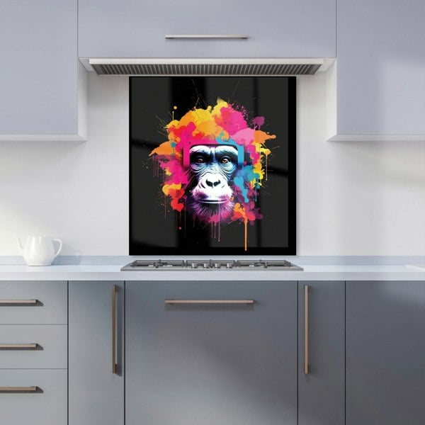 Warren Reed - Designer Multi Coloured Monkey Face Kitchen Splashback