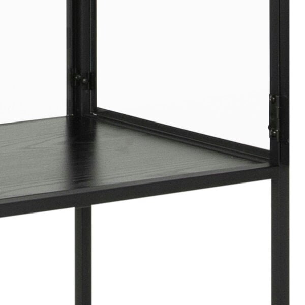 Wyld Haus Taipei Tall Black Metal 2 Door Display Bookcase Cabinet