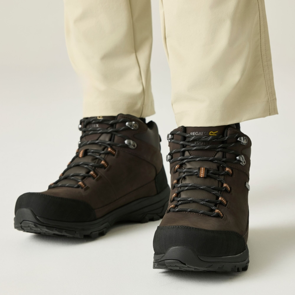 Regatta Mens Burrell Leather Walking Boots - Peat