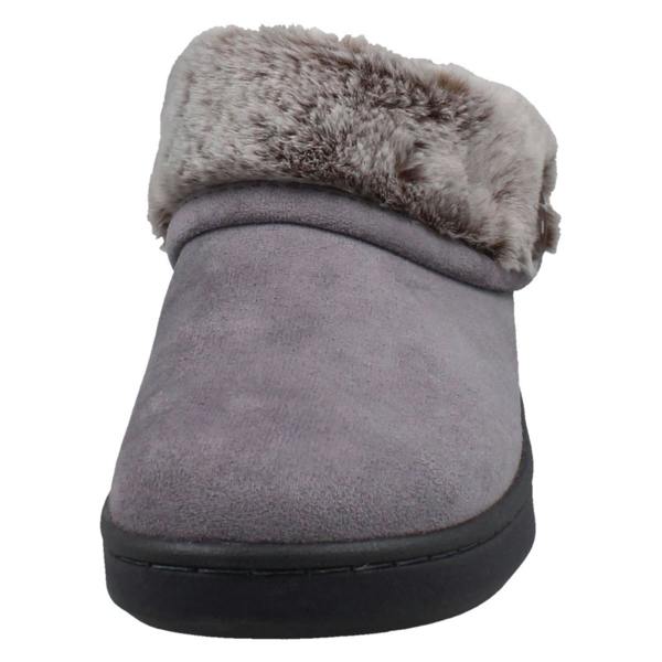 Clarks Ladies Clarks Warm Lined Slippers With Faux Fur Evelyn Mule