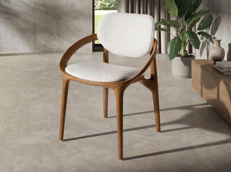Angel Cerdá Off-white fabric chair 4254