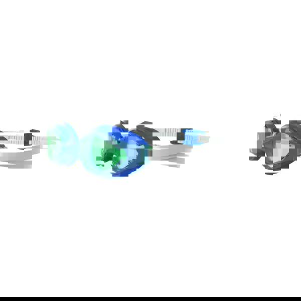 Speedo Hyper Flyer Junior blue green silicone swim goggles with white straps