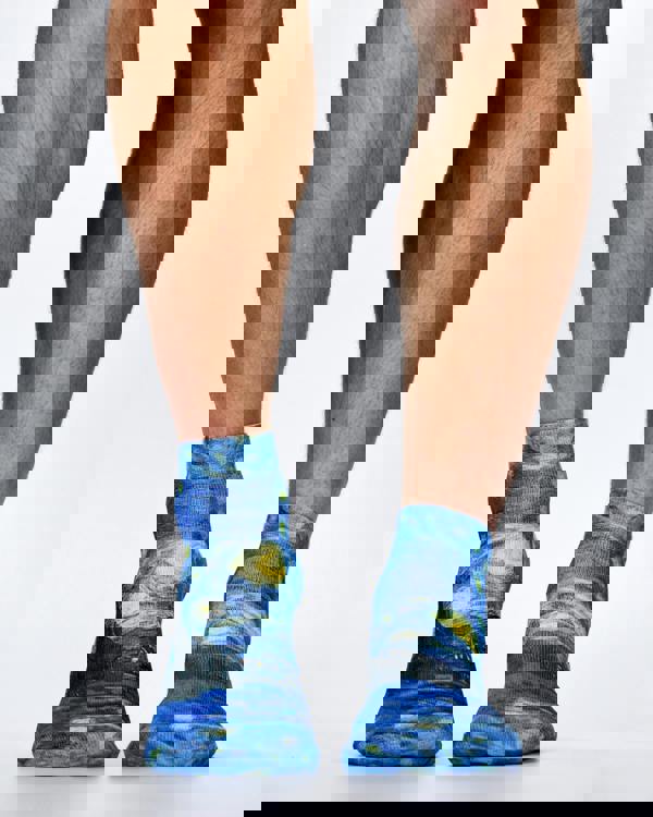 Jemsox Van Gogh Starry Night Wigglesteps Sneaker Socks | Artistic & Breathable Style