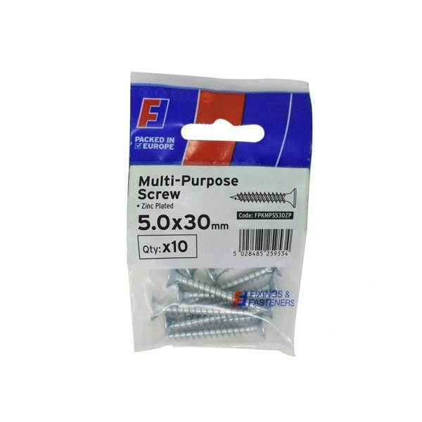 Forgefix Multi-purpose Pozi Screw Csk St Zp Forgepack - Multi Colour