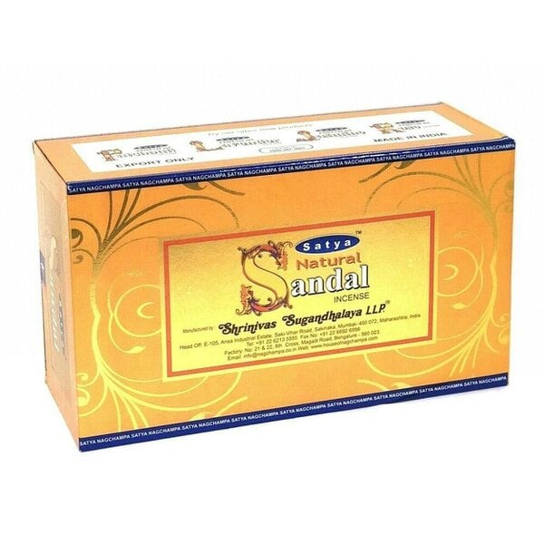 Satya Natural Sandal Incense Sticks, Pack of 12