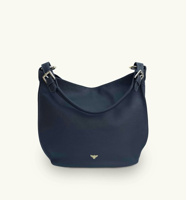 Apatchy London The Harriet Leather Hobo Bag - Navy