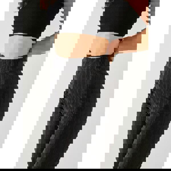 Pink Vanilla Plisse Flared Trousers