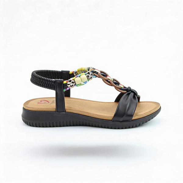 Heavenly Feet Heavenly Feet BRIGHT Womens Slingback Sandals Black