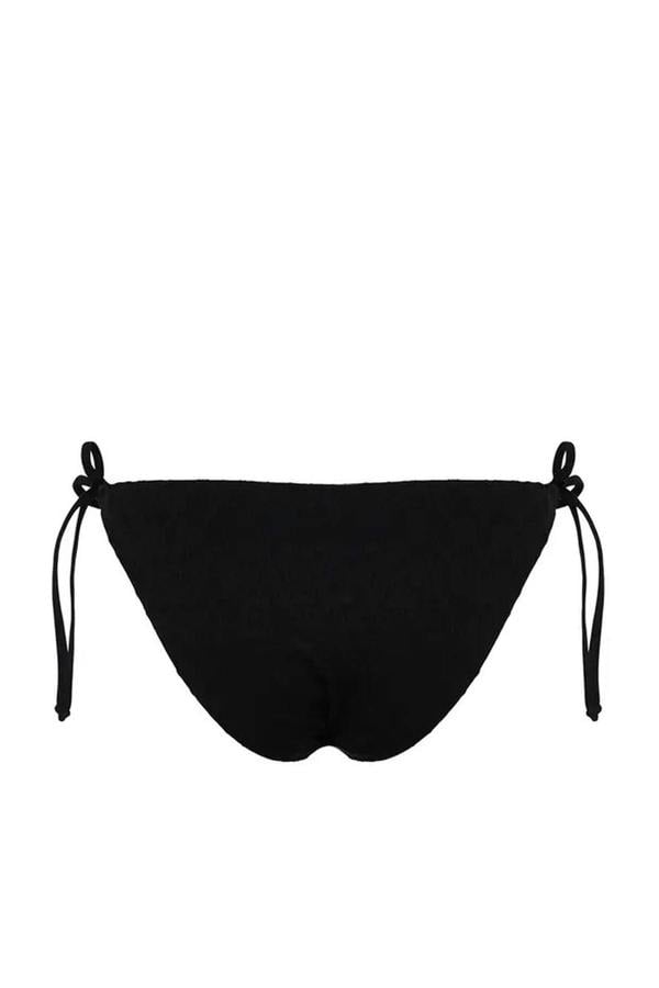 WOVCOR Tie-Up Textured Regular Bikini Bottom